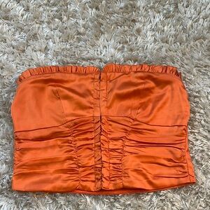 Orange Satin Corset